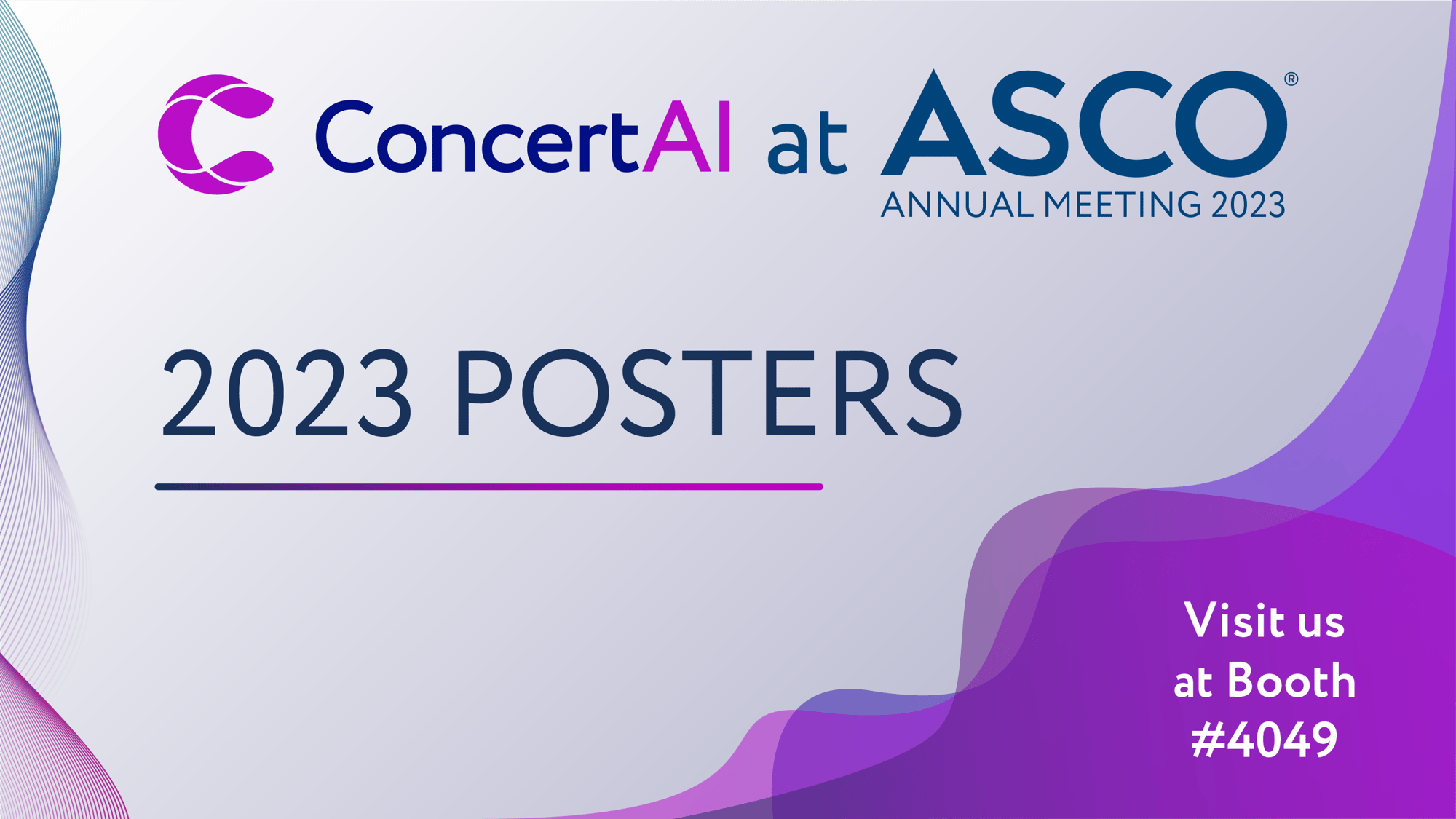 View ConcertAI’s ASCO 2023 Posters