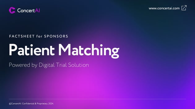 Patient Matching (Sponsors) Cover