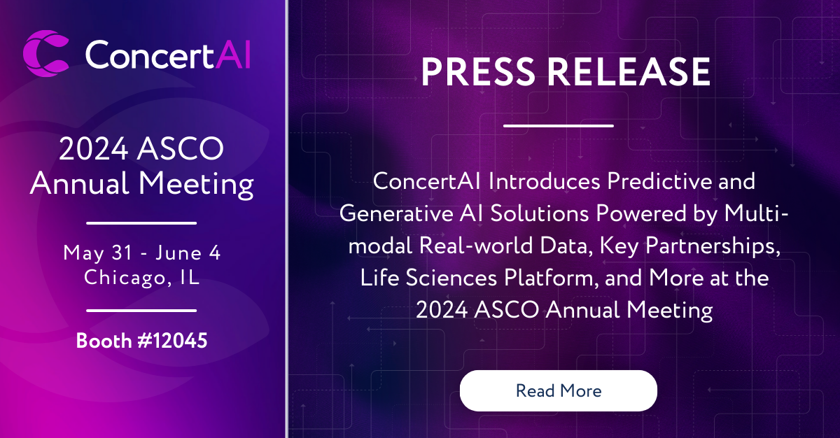 ConcertAI introduces predictive and generative AI solutions powered by multi-modal real-world data, key partnerships, CARA AI, and more at the 2024 ASCO Annual Meeting