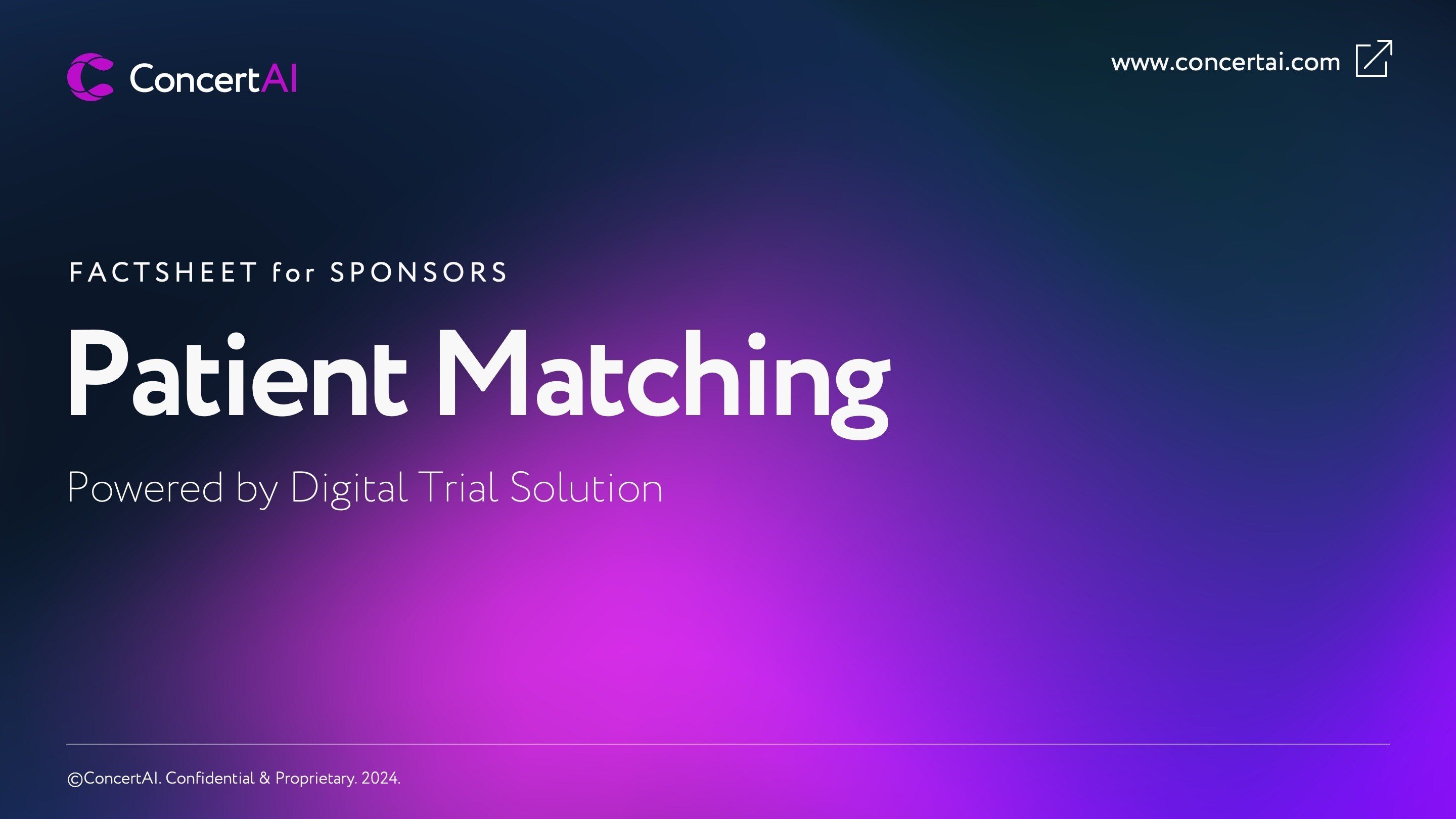 Patient Matching for Sponsors